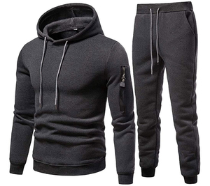 Unisex Black Tracksuit Two Piece Set Wholesale <b>Men</b>’s Polyester Tracksuit Set Sports Jogger <b>Jacket</b> Two Piece Training Wear - Product Image 1
