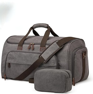 Unisex High Quality Customize Leather Duffle <b>Bag</b> Large Capacity Shoe Compartment With Customize Logo and Customize Storage Space - Product Image 5