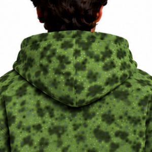 Olive Green <b>Leopard</b> <b>Print</b> <b>Hoodie</b> Oversized Pullover Streetwear Sweatshirt Heavyweight Fleece Kangaroo Pocket Casual Top - Product Image 4