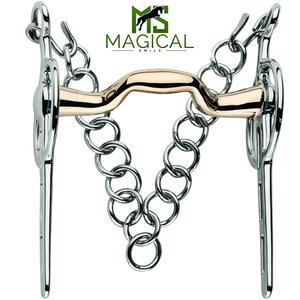 Mors de cheval Liverpool Danger sur mesure de haute qualité 21MM en argent allemand Aurigan et joues en acier inoxydable 5 pouces - Product Image 6