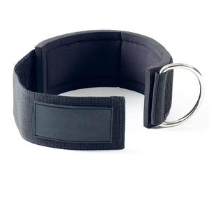 Heavy Duty Adjustable Ankle Support Strap with Double Steel D Rings <b>Soft</b> Neoprene Cable Attachment for Home Gym Exercise - Product Image 4