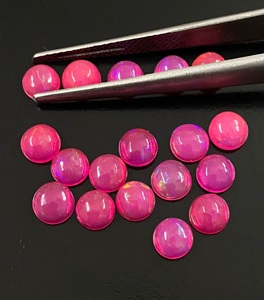 Piedras Preciosas Sueltas de Ópalo Natural Redondo Rosa con Iridiscencia para Decoración de Uñas - Product Image 6