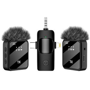 Micrófono de Solapa Inalámbrico 3 en 1, Modelos K8 y K9, en Caja, para Reportajes con Manos Libres en Teléfonos Móviles, para Entrevistas Callejeras - Product Image 1