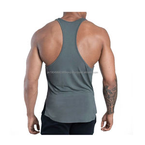 OEM High Quality Summer Cotton Tank <b>Top</b> for Men Breathable Knitted Fitness Gym Casual Style <b>Plus</b> <b>Size</b> Options - Product Image 6