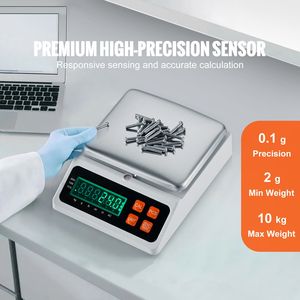 Bilancia Contapezzi Industriale Digitale 10 kg x 0,1 g per Monete e Componenti, Bilancia Elettronica con Funzione Tara 40 kg, Unità G/Kg/Lb/Oz/Ct - Product Image 2