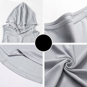 Nouveau style décontracté sport gym débardeur à capuche homme ample jogger femme débardeur course respirant à capuche - Product Image 3