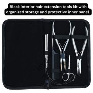Multi Function <b>Hair</b> Extension Tools Kit Silver Bead Opener & Closer Plier Micro Bead <b>Crimper</b> Hook Loop and Styling Accessories - Product Image 5