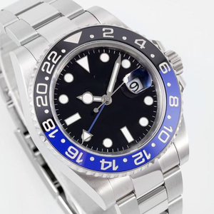 Montres mécaniques de luxe pour hommes, bleu noir, céramique GMT, acier inoxydable, sport, étanches, montres automatiques de luxe pour hommes - Product Image 4