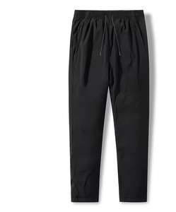 Pantalones Casuales de Hombre de Diseño Invernal, Ligeros, de Lavado Medio Claro, Antiarrugas, de Poliéster/Algodón, con Cierre de Cordón, de Alta Demanda - Product Image 1