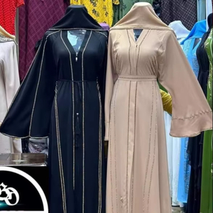 2026 Dubai Luxury Polyester Abaya <b>Kaftan</b> Modest Winter Beautiful Moroccan Design Handwork <b>Sequined</b> Breathable Ankle Length - Product Image 1