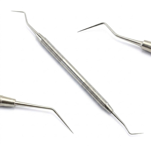 Sonde endodontique dentaire en acier inoxydable à double extrémité avec manche creux pour diagnostic et instruments chirurgicaux de canaux radiculaires - Product Image 6