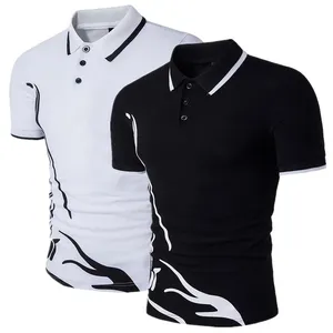 เสื้อเชิ้ตผู้ชายผ้าฝ้าย 100% สำหรับเล่นกอล์ฟ พิมพ์ลายโลโก้ดิจิทัลตามสั่ง ชุดทำงานทางการ แห้งเร็ว ระบายอากาศได้ดี แขนสั้น - Product Image 1