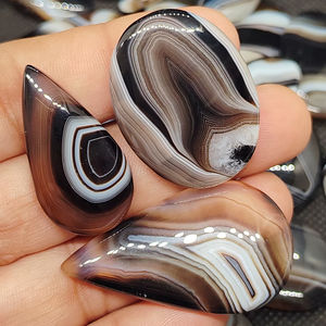 Lot d'agate rayée de qualité supérieure, pierres précieuses incroyables et merveilleuses, pierres précieuses de haute qualité pour la fabrication de bijoux faits à la main - Product Image 1