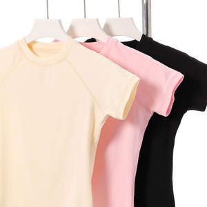 Camiseta Corta Básica Ajustada Personalizada, 92% Algodón, 8% Elastano, Cuello Redondo, para Mujer - Product Image 3