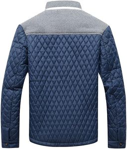 Chaqueta de Invierno Casual para Hombre, de Lana, con Parches, Acolchada, de Un Solo Pecho, con Botones, Resistente al Viento, Transpirable, con Logotipo Personalizado en la Parte Delantera - Product Image 2