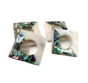 Wholesale Supplies Marble Napkin Ring Holder High Quality Customizable <b>Table</b> <b>Decoration</b> Handicrafts <b>Top</b> Price - Product Image 4