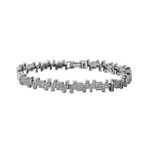 RAMDUT IMPEX Unisex 925 Silver Tennis Bracelet Brilliant Cut Moissanite Channel Setting Trendy Classic Wedding <b>Gift</b> 21cm - Product Image 1
