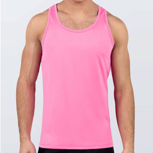 Heavyweight Factory Price 140g Polyester/Cotton Bulk Tank Top Curved Hem <b>Stringer</b> Cut Sleeveless Muscle Fit Quick Dry Breathable - Product Image 5