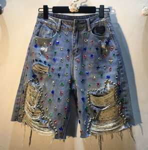 Nouveauté, shorts en jean pour homme, style streetwear, design unique, denim de haute qualité, shorts en jean pour homme - Product Image 4