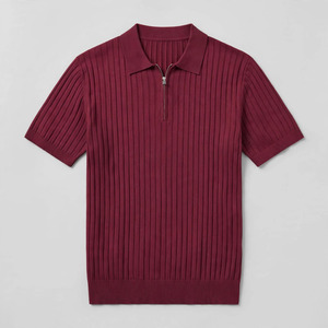 Men's <b>Black</b> Solid Twill Knitted Short Sleeve <b>Button</b> <b>up</b> Collar Casual T-<b>Shirt</b> Breathable Polyester Cotton Summer Wear - Product Image 5