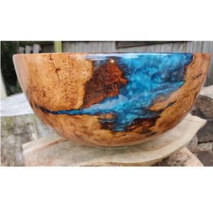 Cuenco de madera y resina de alta calidad antigua, producto de madera de alta calidad, venta al por mayor, cuenco de madera y resina, cuenco de gran venta - Product Image 1