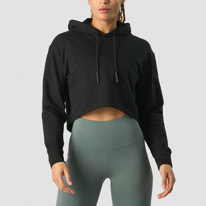 Sudaderas con Capucha Cortas y Holgadas Personalizadas 2025 para Mujer, Sudadera Ligera de Algodón y Felpa para Mujer, Ropa Urbana - Product Image 1