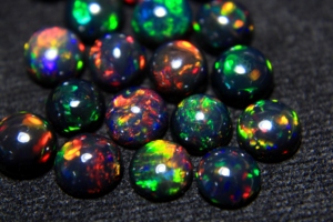 Black Opal Gemstone Natural Ethiopian Opal <b>Round</b> Cabochon Multi Fire Smooth Gemstone For Jewelry Making With Amazing Play Color - Product Image 6