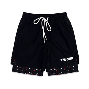 Pantalones Cortos Deportivos de Dos Piezas Personalizados con Cordón Ajustable y Bolsillos con Cremallera, Pantalones Cortos para Correr, Pantalones Cortos de Entrenamiento de Verano con Entrepierna de 5 Pulgadas - Product Image 3
