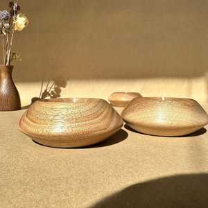 Natural Wood <b>Tea</b> Light Holder Decorative Handmade Bowl Style Candle <b>Stand</b> for Farmhouse and Rustic Interiors - Product Image 6