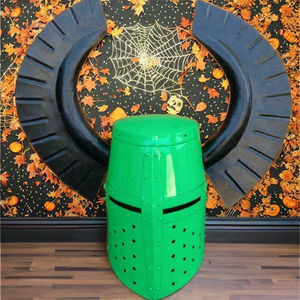 Casco de Guerrero Medieval de Fantasía, Decoración para el Hogar, Diseño de Caballero con Cuernos para Halloween, Metal Pulido Hecho a Mano, Año Nuevo - Product Image 1