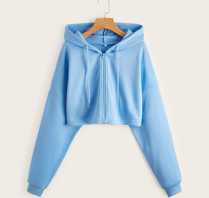 Nuevo Suéter Holgado con Capucha para Invierno 2026, Sudadera Gruesa de Algodón, Diseño de Top Corto para Mujer, Fabricación al por Mayor, Precio OEM, Moda - Product Image 2
