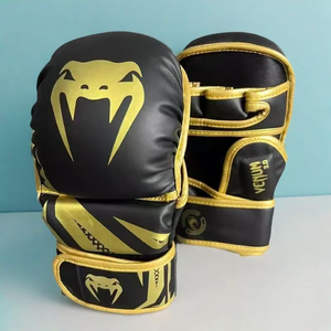 Gants de boxe en cuir PU à lacets, confortables, imperméables, anti-humidité, imprimés pour la compétition MMA et l'entraînement en salle de sport - Product Image 4