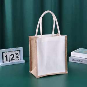Bolsa de Yute Laminada Resistente con Asa de Algodón Suave para Compras Diarias - Product Image 3