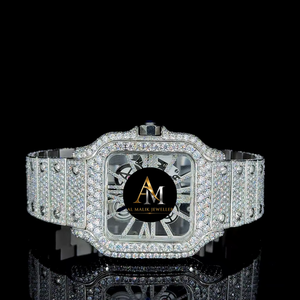 Montre en Moissanite OEM ODM Personnalisée de Luxe Hip Hop pour Hommes, Montre-Bracelet en Diamant VVS - Product Image 1