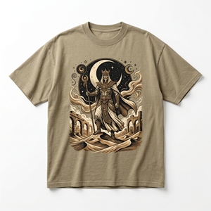 เสื้อยืดเรือพายุคราเคน |   เสื้อยืดผ้าฝ้ายเนื้อหนัก 240 GSM สีดำด้าน ลายปลาหมึกยักษ์และคลื่นทะเล - Product Image 5