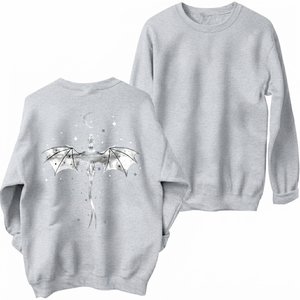 Lite Grey Custom Letter Printed Women's O-Neck Lantern Sleeve <b>Velour</b> <b>Sweatshirt</b> Casual Streetwear Winter Breathable Nylon/Cotton - Product Image 1