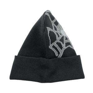 Bonnet d'hiver pliant en acrylique OEM Bonnet araignée personnalisé en jacquard intégral avec logo en relief Streetwear pour l'extérieur avec étiquette tissée - Product Image 2