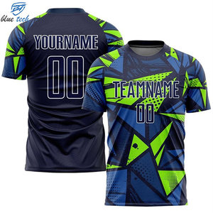Professional Custom 100% Polyester Eco-Friendly Breathable <b>Soccer</b> Uniform Sublimation Team Jersey Short Sleeve Tournaments - Product Image 1