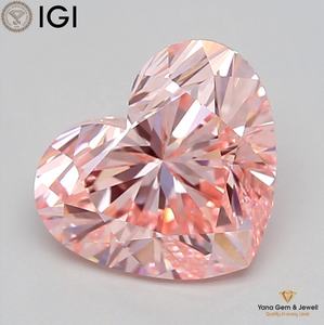 เพชร CVD ขนาด 2.00 กะรัต สีชมพูสดใส ระดับความสะอาด VVS2 พร้อมใบรับรอง IGI รูปทรงหัวใจ สำหรับงานออกแบบสั่งทำพิเศษอย่างหรูหรา - Product Image 1