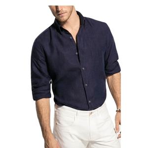 Camisa informal elástica de Color sólido de alta calidad para hombre, camisas de secado rápido transpirables antiarrugas de satén ajustadas de manga larga BD - Product Image 5
