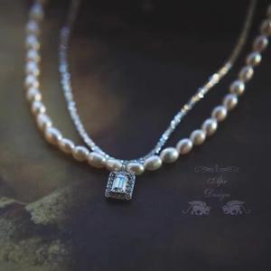 Collar de Perlas de Agua Dulce Naturales Vintage en Forma de Arroz de 5-6 mm, Estilo Lujoso y Resistente, para Cadena Xiaomi, para Clavícula o Nicho - Product Image 2