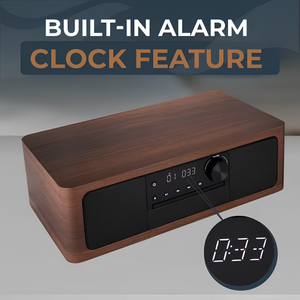 Stereo Shelf <b>System</b> with CD Player, Bluetooth, FM Radio, USB Playback, Optical In, 50W <b>Speakers</b>, Alarm Clock - Product Image 4