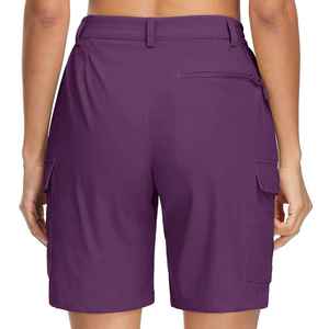 Shorts Cargo de Cintura Alta, Corte Regular, Secado Rápido, Transpirables, Ecológicos, Color Sólido, Moda Casual Diaria de Verano para Mujer - Product Image 4