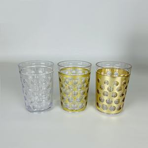 Modern Dots Design Gold Acrylic <b>Plastic</b> Party Water Tumbler - Product Image 3