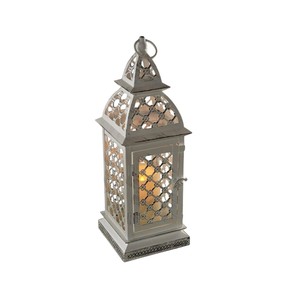 Portavelas de Metal con Diseño de Flor de Lis, Estilo Vintage, con Cristal Desgastado, para Decoración de Bodas y Hogar - Product Image 4