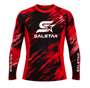 Camiseta de Compresión Salstar para Hombre, de Alta Calidad, Secado Rápido, Deportiva, con Logotipo Personalizable, Impresión por Sublimación, Cuello Redondo, Corte Ajustado, para Gimnasio - Product Image 1