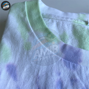 Camisetas de Lona Casuales con Estampado Tie Dye para Hombre, Cuello Redondo, Manga Corta, Alta Calidad, Precio al por Mayor, Camisetas Personalizadas - Product Image 3