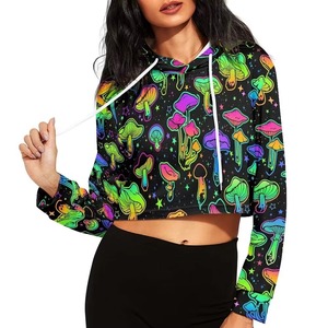 Sudadera corta con capucha para mujer, diseño de última generación, sublimable, transpirable y antibacteriana. - Product Image 2