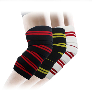 American Design Elastic Cotton Weightlifting <b>Knee</b> Wraps Gym Squats Bodybuilding Training <b>Knee</b> Protector Long Compression Bandage - Product Image 3
