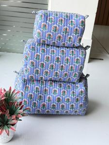 Trousse de Toilette Légère en Coton pour Femme avec Fermeture Éclair, Imprimé Floral Fait Main, Boîte à Maquillage et Pochettes Polyvalentes - Product Image 4
